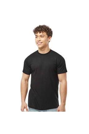 ® Unisex Crewneck T-Shirts 65/35 Polyester/Ring-spun Cotton Plain Short Sleeve Tee Shirts (Black, M)