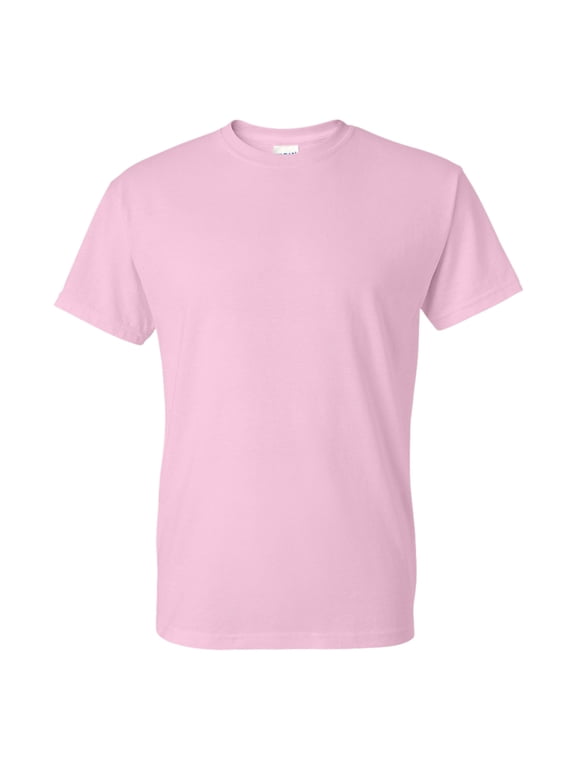 ® Unisex Dryblend Short Sleeve T-Shirt, 50/50 Cotton/Polyester Casual Plain Tee (Light-Pink, M)