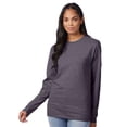 thumbnail image 1 of Crown Craze® Unisex Long Sleeve T-Shirt, 100% Cotton Classic Fit Plain Crew Neck Tee (Charcoal-Heather, L), 1 of 6