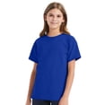 thumbnail image 1 of Crown Craze® Youth Essential-T Short Sleeve T-Shirt, 100% Cotton Classic Fit Plain Crew Neck Tee (Deep-Royal, M), 1 of 6