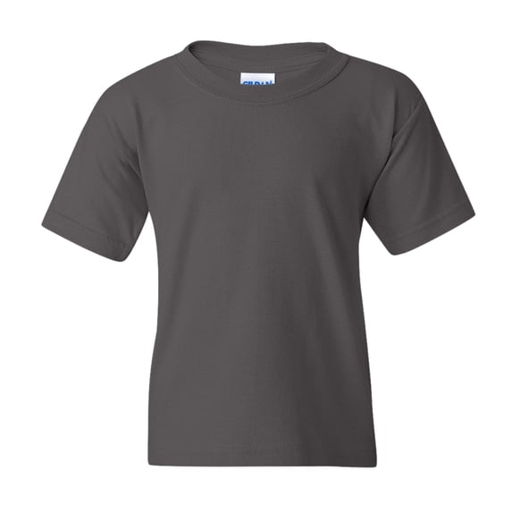 Crown Craze® Youth Short Sleeve T-Shirt Classic fit Tees 100% Cotton Wholesale Plain Tee Shirt for Kid (Charcoal, XL)