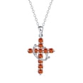 thumbnail image 1 of Crown Cross Necklace for Women, 18K White Gold Plated Crown Cross Pendant Necklace Zirconia Cross Necklaces Faith Cross Jewelry First Communion Gifts, 1 of 5
