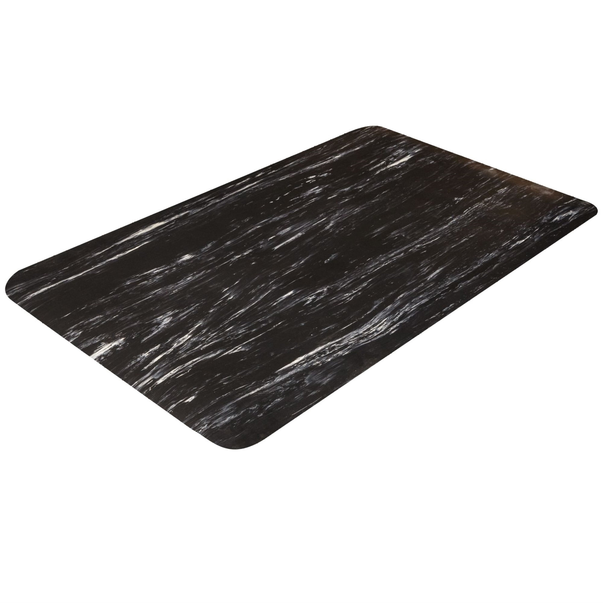 Cushion-Step Marbleized Rubber Mat, 24 x 36, Black Cushion-Step Marbleized Rubber Mat, 24 x 36, Black