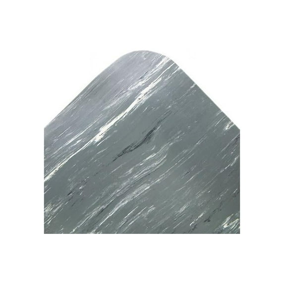 Crown Cushion-Step Surface Mat, 36 x 72, Marbleized Rubber, Gray -CWNCU3672GY