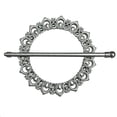 thumbnail image 1 of Crown Decorative One Pair Window Curtain Tieback, Silver, 1 of 1