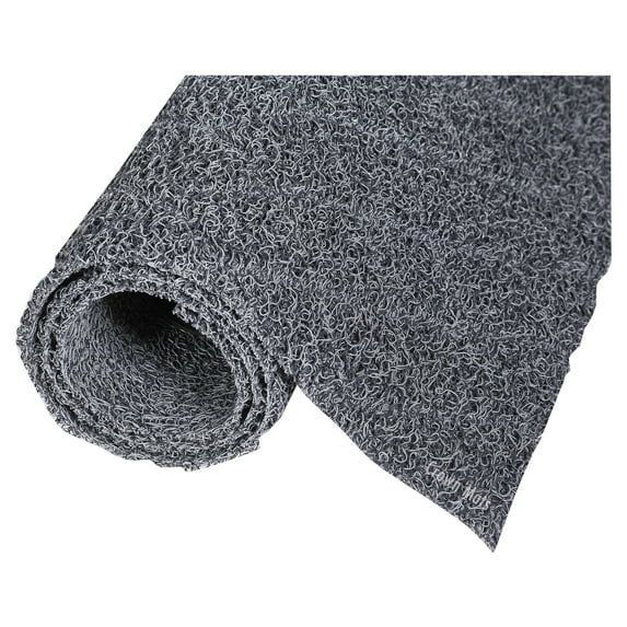 Crown Diamond Deluxe Duet Vinyl-Loop Scraper Mat, Vinyl, 36" x 60", Gray/Black