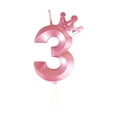 thumbnail image 1 of Crown Digital Candles for Age Birthday, Colorful Party Decorations, Pink Color 3, 1 of 4