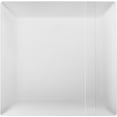 thumbnail image 1 of Crown Display 10.25 inch Disposable Square Linear Plastic Plates Wedding Dinner Plate - White (40 Pack), 1 of 8