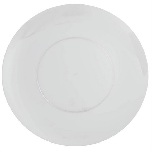 Crown Display 10" Disposable Plastic Wedding & Party Fancy Dinner Plates - Clear - 40 Pack