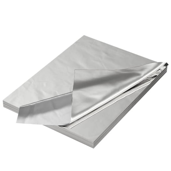 Crown Display 100 Count Mylar Foil Sheets For Gift Wrapping Gift Basket Filler - 15 in x 20 in