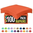 thumbnail image 1 of Crown Display 100 Count Orange Luncheon & Dinner Disposable Napkins, 1 of 8