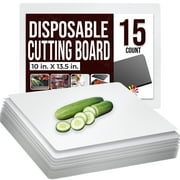 Crown Display 15-Count Premium Plastic Recyclable Cutting Boards, 10 x 13.5