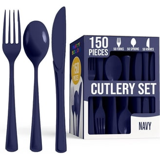 Set Of 2 Kids' Plastic Cutlery (Spoon & Fork) - Blue, BPA-Free, Fun Character Designs