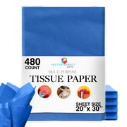 Crown Display - 480 Sheets, 20 x 30 Packing Paper Sheets For Gift Wrapping And Packing, Tissue Paper Ream - Dark Blue