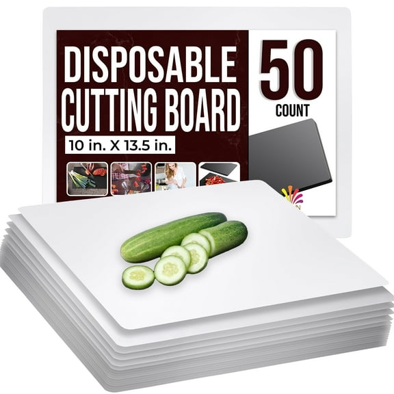 Crown Display 50 Ct Premium Plastic Cutting Boards 10"x13.5" Recyclable Sheets