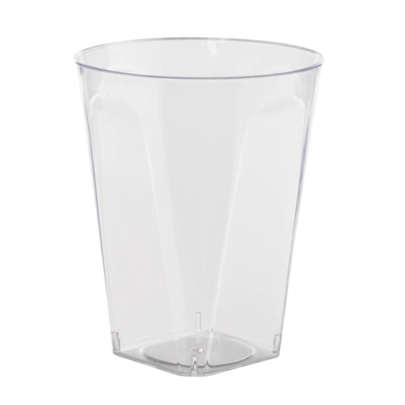 Crown Display 8 Oz. Elegant Clear Plastic Cups - Crystle Clear Party Wedding Tumblers - 20 Ct.