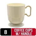 thumbnail image 1 of Crown Display 8 oz Off-White Plastic Disposable Mugs - Set of 8, 1 of 7