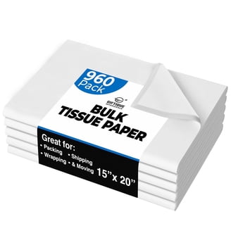 Gift Wrapping Tissue Paper Bulk – 960 Sheets, 12 Colors, 20x15 Inches – Gems On Display