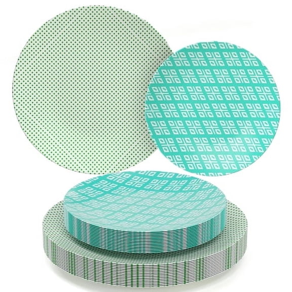 Crown Display Aztec Wedding Plate Combo - 40-Piece Disposable Plastic Plates Set