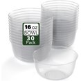 thumbnail image 1 of Crown Display Clear Plastic Bowls 16 Oz 30 Count | Heavy Duty Disposable Party Bowls for Events, 1 of 7
