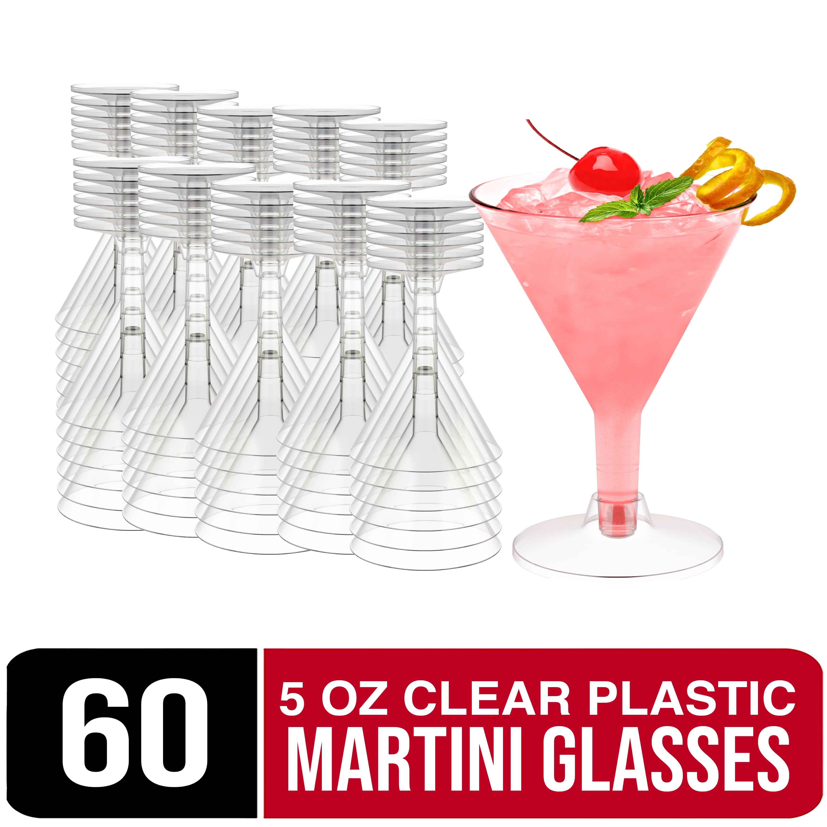 Clear plastic cheap cocktail glasses