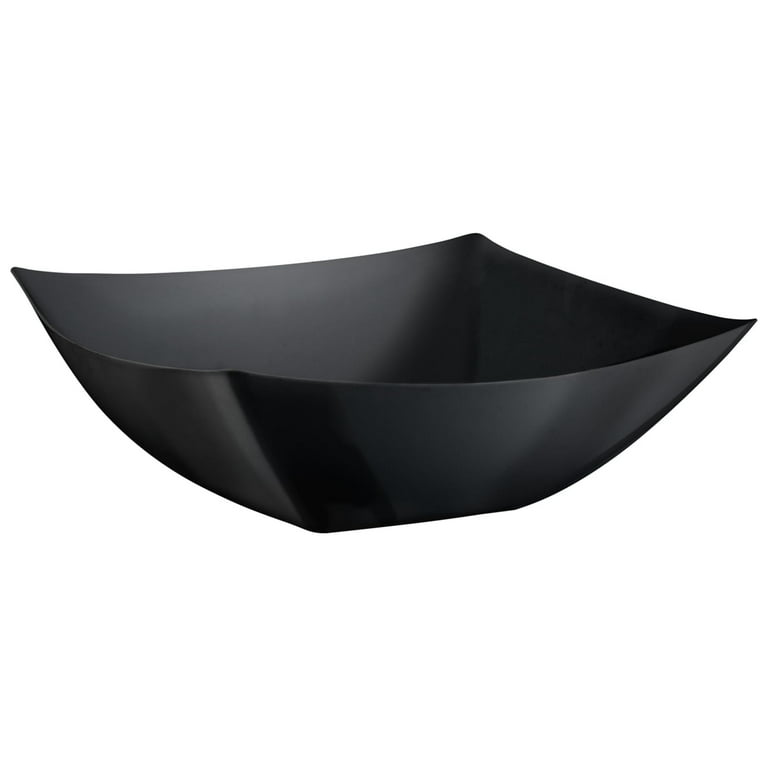 Square Bowl2™ Extra Large 320 oz Black Plastic Bowl - 14Sq x 5D