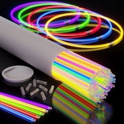 Exquisite Glow Sticks 8-Inch Multicolor Glow Bracelets Party Favors - 50 Count