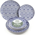 thumbnail image 1 of Crown Display Heavy Duty Paper Plates Set for 16 Guests, 32 Fancy Disposable Plates, Florentine, 1 of 8