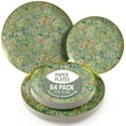 thumbnail image 1 of Crown Display Heavy Duty Paper Plates Set for 32 Guests, 64 Fancy Disposable Plates, Bouyant, 1 of 9