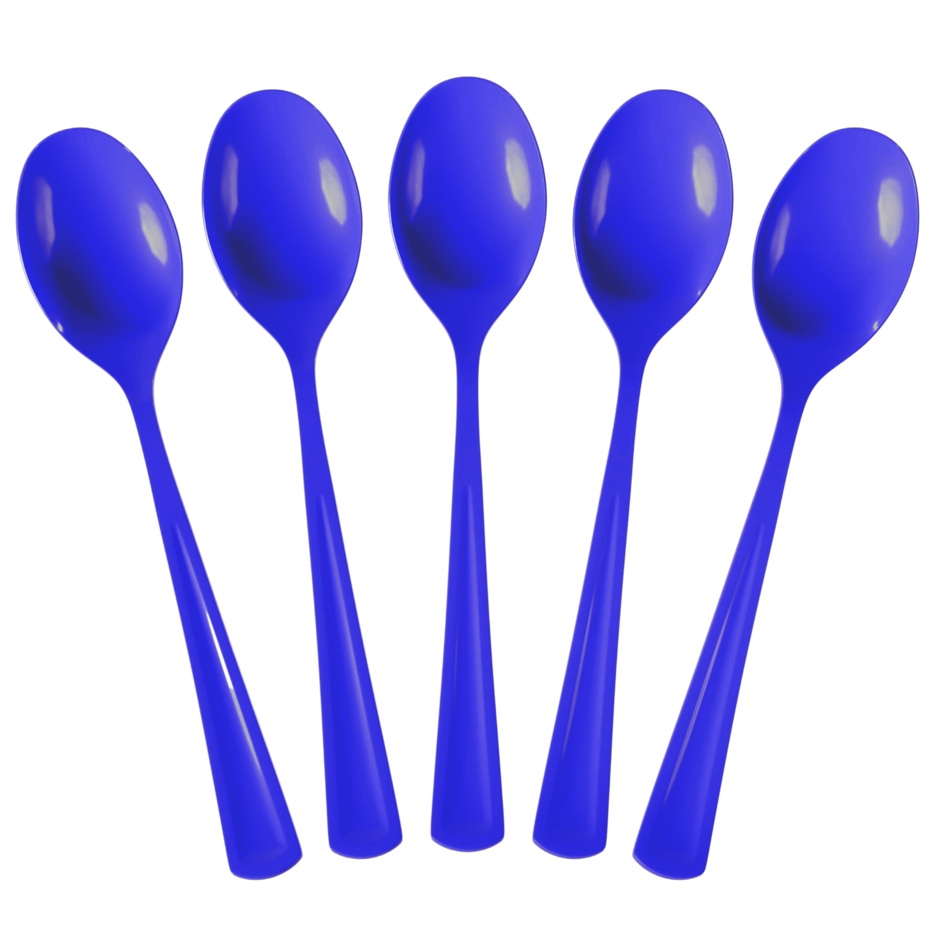 Exquisite Heavy Weight Disposable Plastic Dark Blue Spoons - 50 Count ...