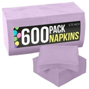 Crown Display Lavender Luncheon & Dinner Paper Napkins, Highly Absorbent, 600 Count