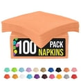 thumbnail image 1 of Crown Display Peach Luncheon & Dinner Paper Napkins, Disposable, 100 Count, 1 of 8