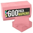 thumbnail image 1 of Crown Display Pink Luncheon & Dinner Paper Napkins, Highly Absorbent, Unscented, 600 Count, 1 of 6
