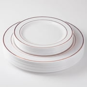 Crown Display Plastic Disposable Dinnerware Set Wedding Party 60 Count