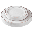 thumbnail image 1 of Crown Display Plastic Disposable Dinnerware Set - 60 Pcs - Wedding and Party Plates, 1 of 7