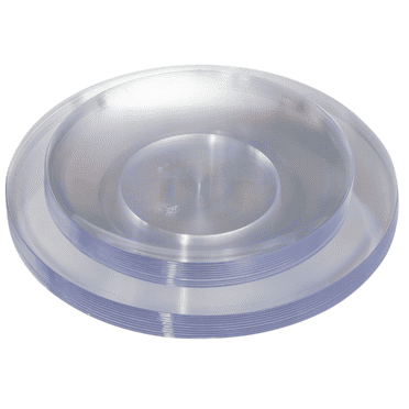 Crown Display Premium Plastic Party Plates, 8 Inch, Trend Glass Look Design, 10 Count