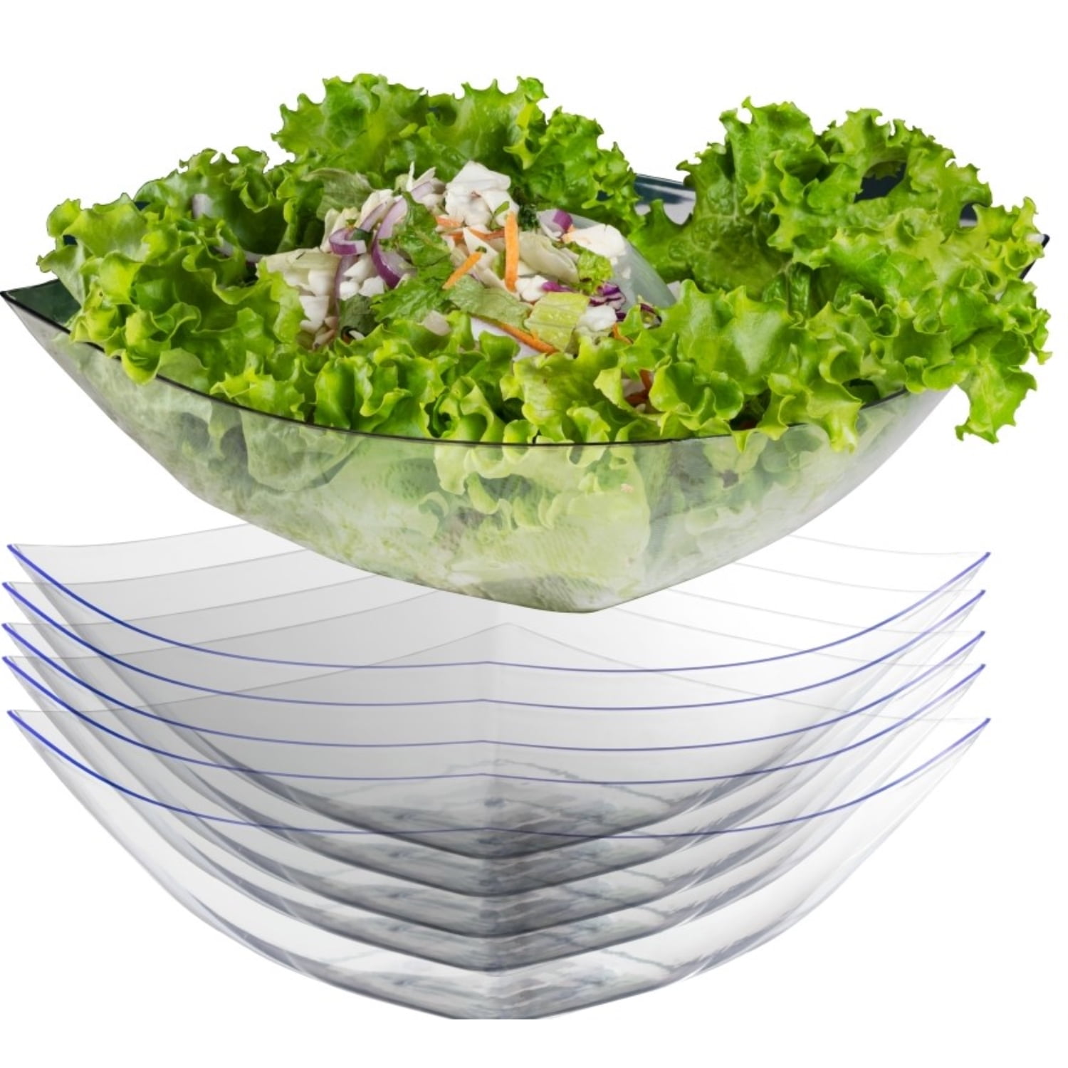 1 High Quality Large Glass Round Salad Bowl - Serving Dish - 120