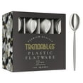 thumbnail image 1 of Crown Display Silver Plastic Spoons - 120 Pack Disposable Silverware Set, Glossy, Elegant, Durable, 1 of 1