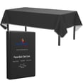 thumbnail image 1 of Crown Display Waterproof Tablecloth - 54" x 70" Black Solid Print Plastic Stain-Resistant Vinyl Tablecloth with Flannel Backing, 1 of 9
