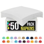 Crown Display White Beverage Napkins - 50 Count