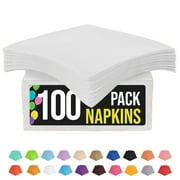 Crown Display White Cocktail Napkins - 100 Count
