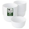 thumbnail image 1 of Crown Display White Plastic Bowls 16 Oz 30 Count | Large Heavy Duty Disposable Party Bowls, 1 of 7