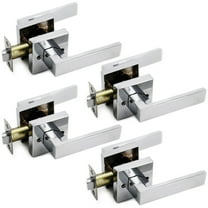 Crown Door Lever Chrome Passage Door Handle 4 Pack by Villar Home Designs