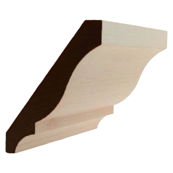 EWCR13 Crown 3/4" x 4-5/8" Unfinished 3-5/8" High x 2-3/4" Deep
