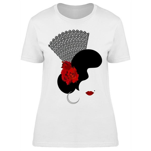 Crown Flamenco Hairstyle T-Shirt Women -Image by Shutterstock, Female Large