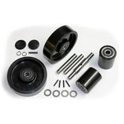 Crown GWK-PTH50-CK PTH50, Newer PTH50 Complete Wheel Kit for Manual Pallet Jack - Black