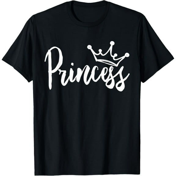 Crown Girls Princess for Women Graphic T-ShirtMen and women, Black T-shirt, size: Extra large