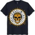 thumbnail image 1 of Crown Graphic T-Shirt with 'CIRCULAR' & 'RADIW' Design Yellow & White Accents, 1 of 5