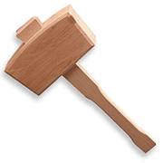 Crown Hand Tools 6-Inch Beech Mallet #108