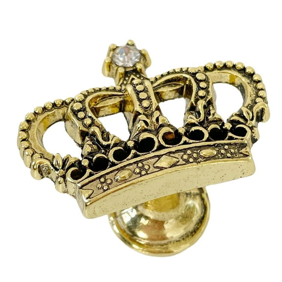 Crown Handle Zinc Alloy Cabinet Drawer Pull Single Hole Decorative Knob Metal Hardware Home Improvement 45x32x29mm Gold Silver Antique Pewter Copper Bronze Matte Black 7 Colors